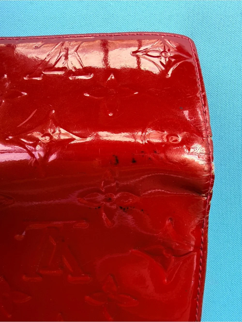 Louis Vuitton Red Vernis Wallet AUTHENTIC